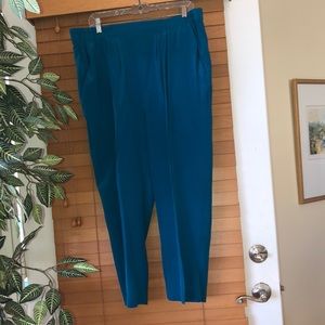 Silk teal slacks